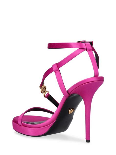 versace strappy heels|versace 115mm satin sandals.